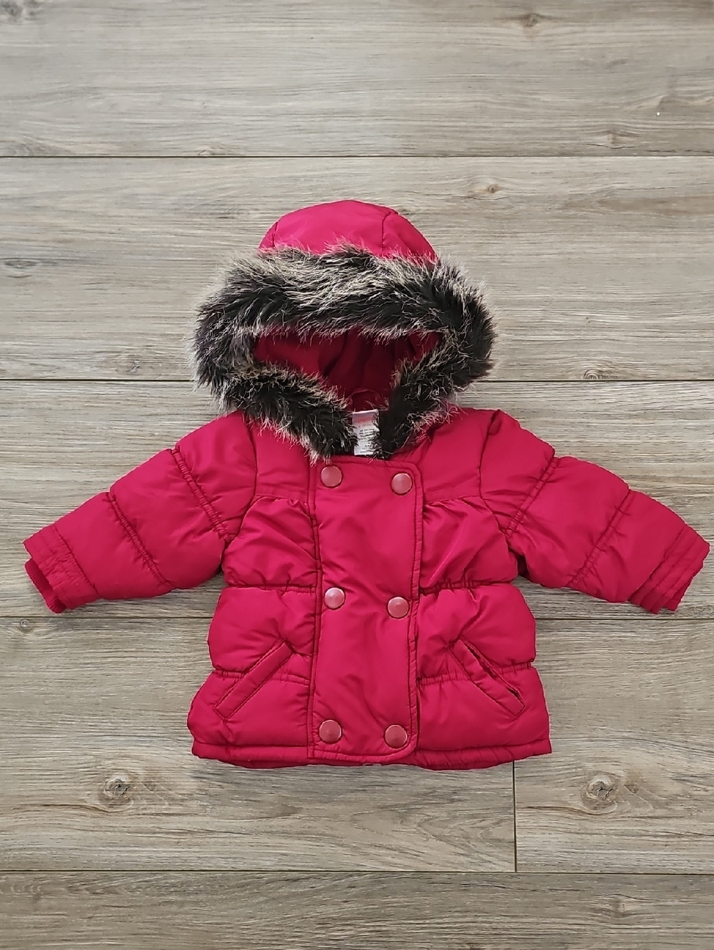 Gymboree Red Infant Puffer Jacket - Cozy Hooded Style
